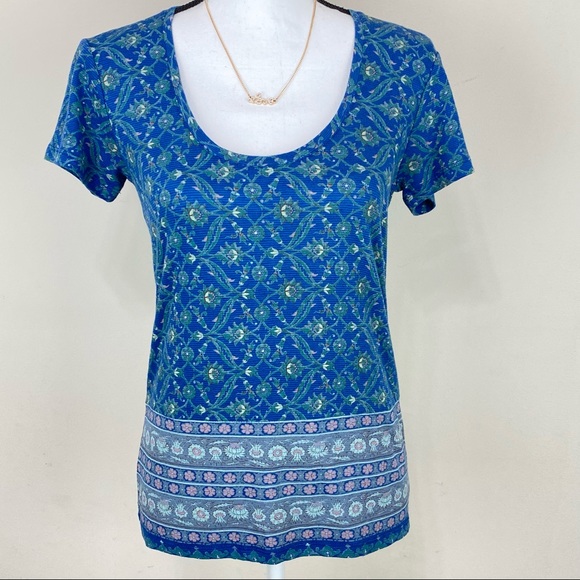 Lucky Brand short sleeve scoop neckline top S XS - Picture 1 of 8